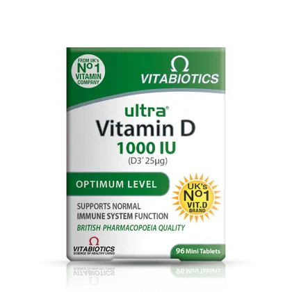 Vitabiotics Ultra Vitamin D3 1000iu Tablets Pack of 96
