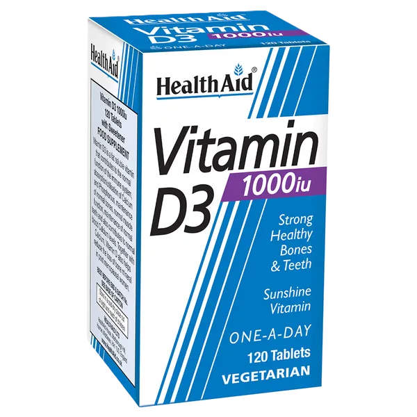 HealthAid Vitamin D3 1000iu Tablets Pack of 120