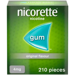 Nicorette® 4mg Original Gum Nicotine 210 Pieces (Stop Smoking Aid)