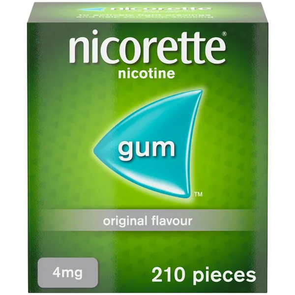 Nicorette® 4mg Original Gum Nicotine 210 Pieces (Stop Smoking Aid)