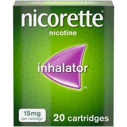 Nicorette 15mg Inhalator Nicotine 20 Cartridges (Stop Smoking Aid)