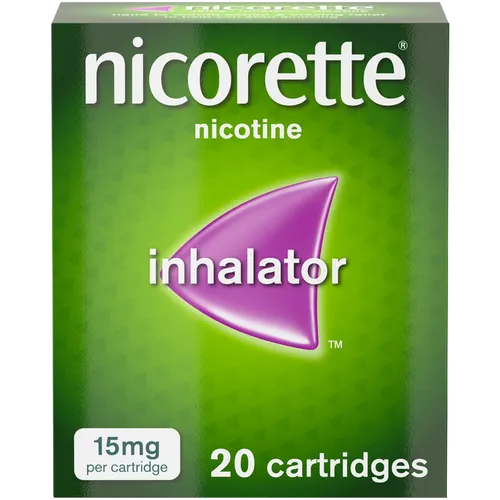 Nicorette 15mg Inhalator Nicotine 20 Cartridges (Stop Smoking Aid)