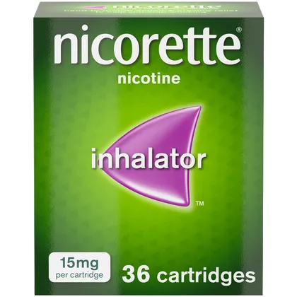 Nicorette® 15mg Inhalator Nicotine 36 Cartridges (Stop Smoking Aid)