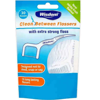 Wisdom Clean Between Flossers Pack of 30