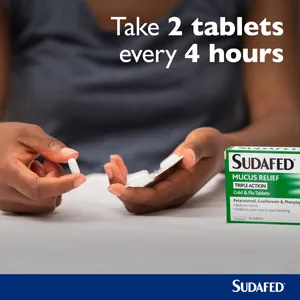 Sudafed Mucus Relief Triple Action Tablets Pack of 16