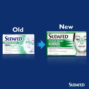 Sudafed Mucus Relief Triple Action Tablets Pack of 16
