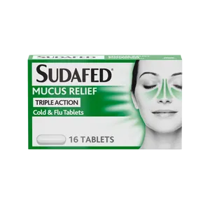 Sudafed Mucus Relief Triple Action Tablets Pack of 16
