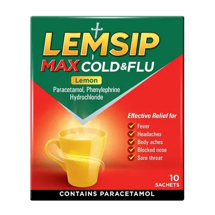 Lemsip Max Cold & Flu Sachets Lemon Pack of 10