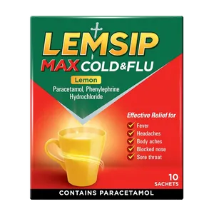 Lemsip Max Cold & Flu Sachets Lemon Pack of 10