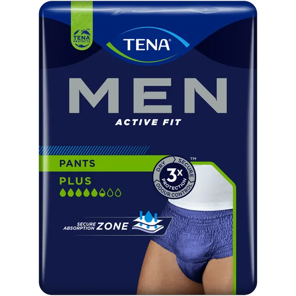 TENA Men Active Fit Pants Plus Small/Medium Pack of 9