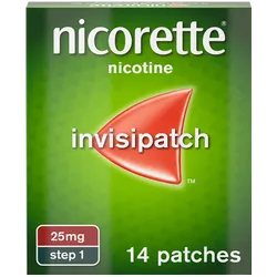 Nicorette® Step 1 InvisiPatch 25mg, 14 Nicotine Patches (Stop Smoking Aid)