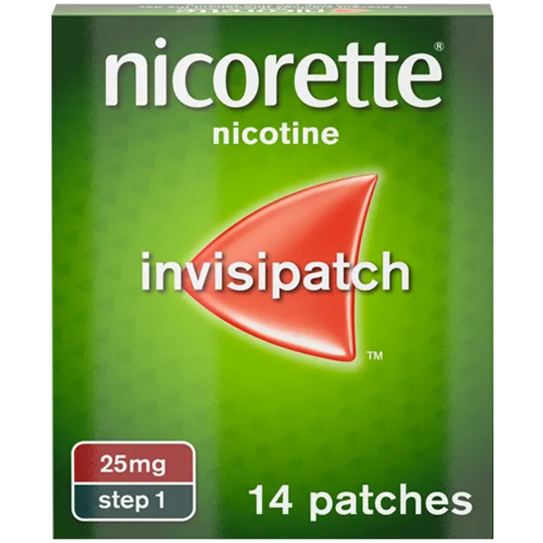 Nicorette® Step 1 InvisiPatch 25mg, 14 Nicotine Patches (Stop Smoking Aid)