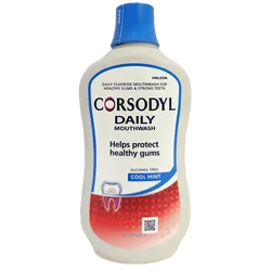 Corsodyl Daily Cool Mint Mouthwash Alcohol Free 500ml