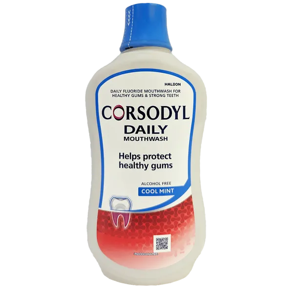 Corsodyl Daily Cool Mint Mouthwash Alcohol Free 500ml