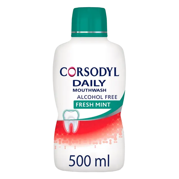 Corsodyl Daily Freshmint Mouthwash Alcohol Free 500ml