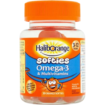 Haliborange Kids Omega-3 & Multivitamin Orange Softies Pack of 30