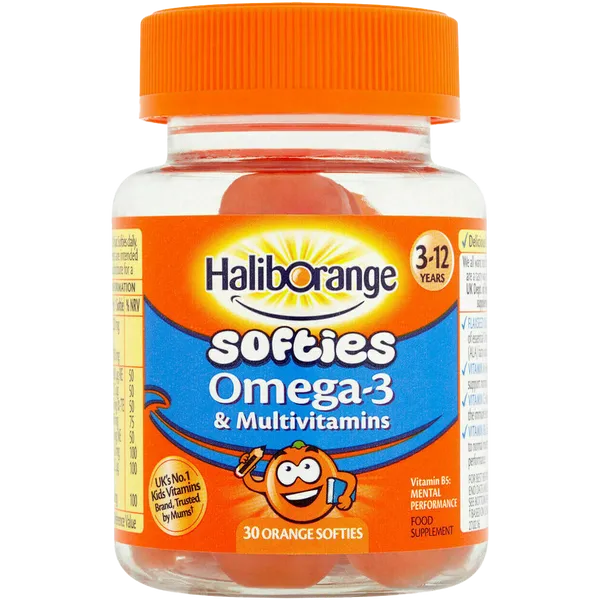 Haliborange Kids Omega-3 & Multivitamin Orange Softies Pack of 30
