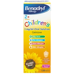 Benadryl Allergy Relief Children's 2+ 1mg Oral Solution 120ml