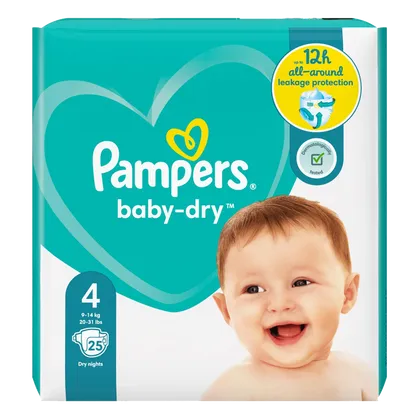 Pampers Baby Dry (unisex) Maxi Pack of 25