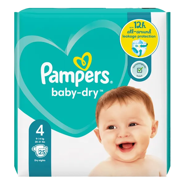 Pampers Baby Dry (unisex) Maxi Pack of 25