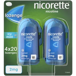 Nicorette® Cools 2mg Lozenge Nicotine Icy Mint 4 x 20 Lozenges (Stop Smoking Aid)