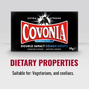 Covonia Sugar Free Double Impact Lozenges Strong Original 30g