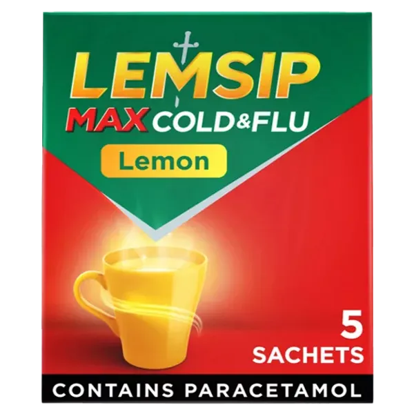 Lemsip Max Cold & Flu Sachets Lemon Pack of 5
