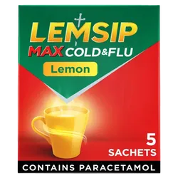 Lemsip Max Cold & Flu Sachets Lemon Pack of 5