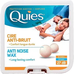 Quies Wax Ear Plugs Pack of 8