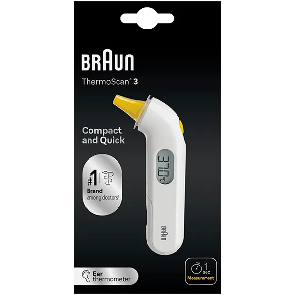 Braun ThermoScan 3 Compact Ear Thermometer IRT 3030