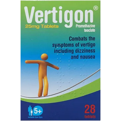 Vertigon 25mg Tablets Pack of 28