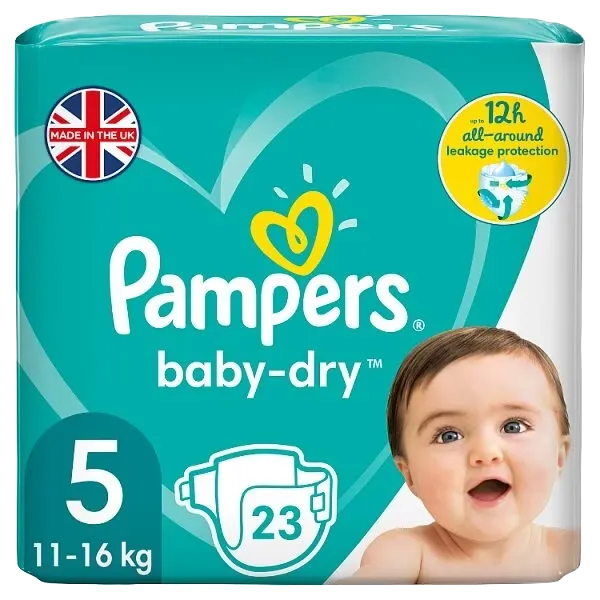 Pampers Baby Dry (unisex) Junior Pack of 23