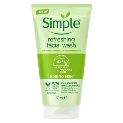 Simple Kind To Skin Refreshing Facial Wash Gel 150ml