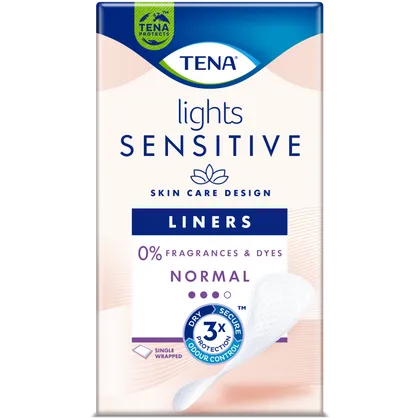 TENA Lights Liner Individually Wrapped Pack of 22