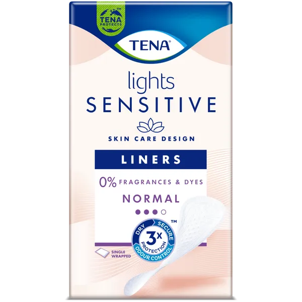 TENA Lights Liner Individually Wrapped Pack of 22