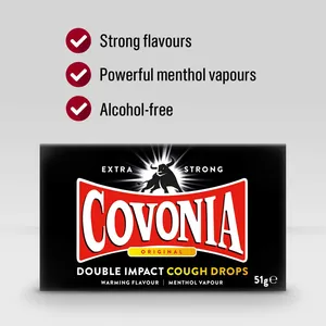 Covonia Double Impact Lozenges Strong Original 51g