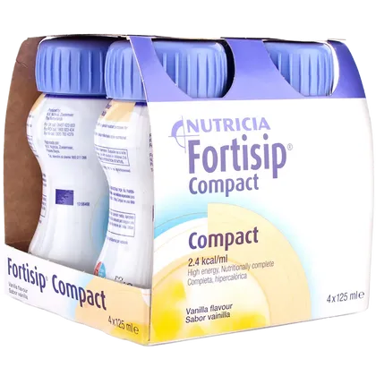 Fortisip Compact Vanilla 125ml Pack of 4