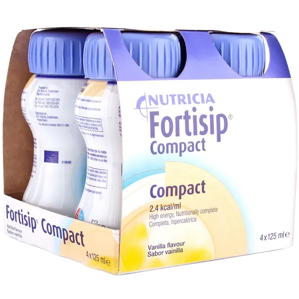 Fortisip Compact Vanilla 125ml Pack of 4