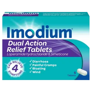 Imodium Dual Action Relief Tablets Pack of 6