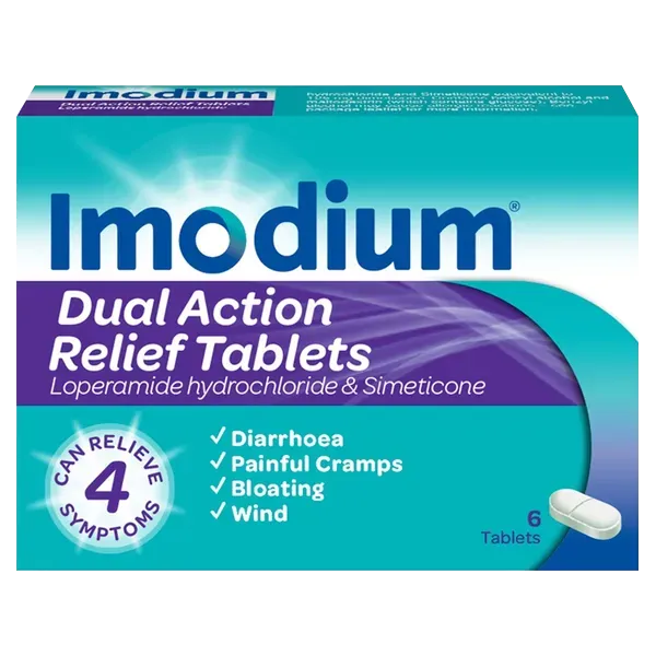 Imodium Dual Action Relief Tablets Pack of 6