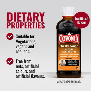 Covonia Chesty Cough Mixture Mentholated Expectorant 150ml