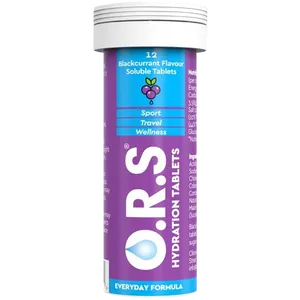 ORS Hydration Tablets Blackcurrant Pack of 12