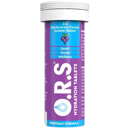 ORS Hydration Tablets Blackcurrant Pack of 12