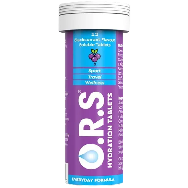 O.R.S Hydration Tablets Blackcurrant Pack of 12