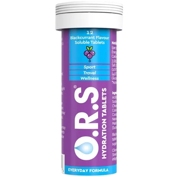 ORS Hydration Tablets Blackcurrant Pack of 12