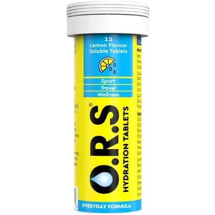 ORS Hydration Tablets Lemon Pack of 12