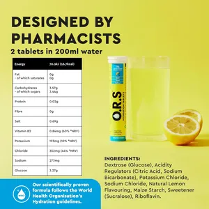 ORS Hydration Tablets Lemon Pack of 12