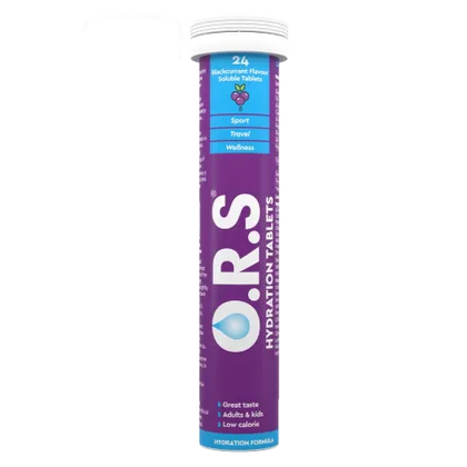 ORS Hydration Tablets Blackcurrant Pack of 24