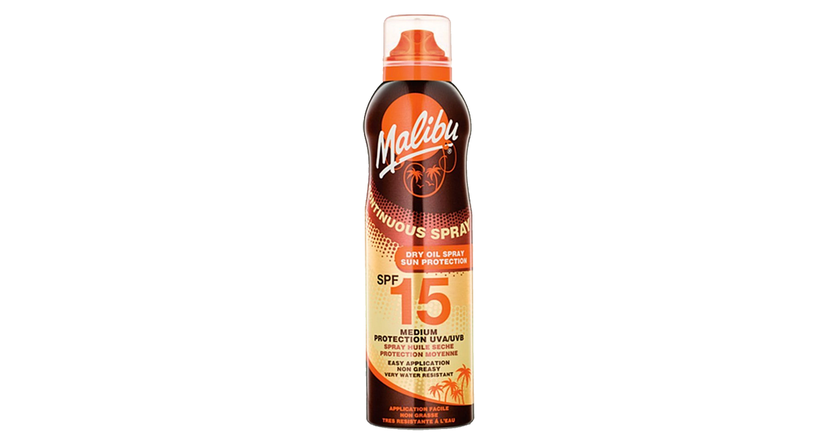 Malibu Continuous Dry Oil Spray SPF15 UVA 4* 175ml