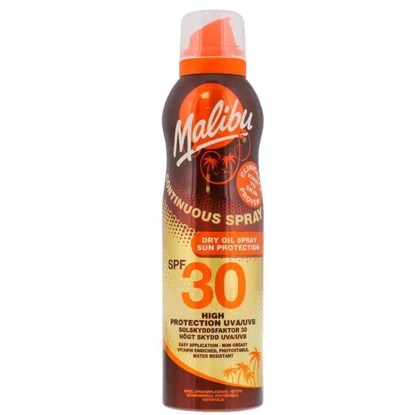 Malibu Continuous Dry Oil Spray SPF30 UVA 3*  175ml